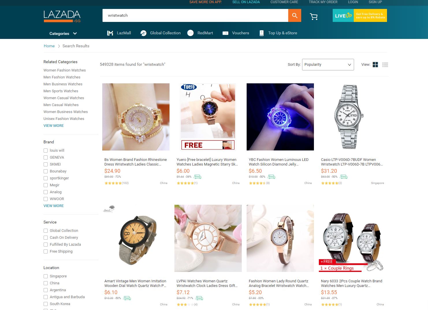 Watches on Lazada Store