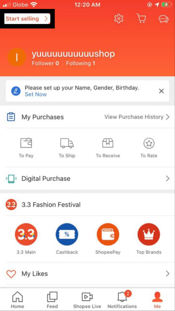 Shopee 판매자