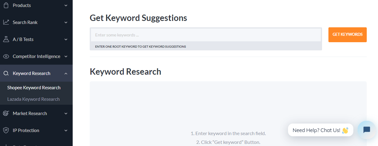 Keyword Research tool. 
