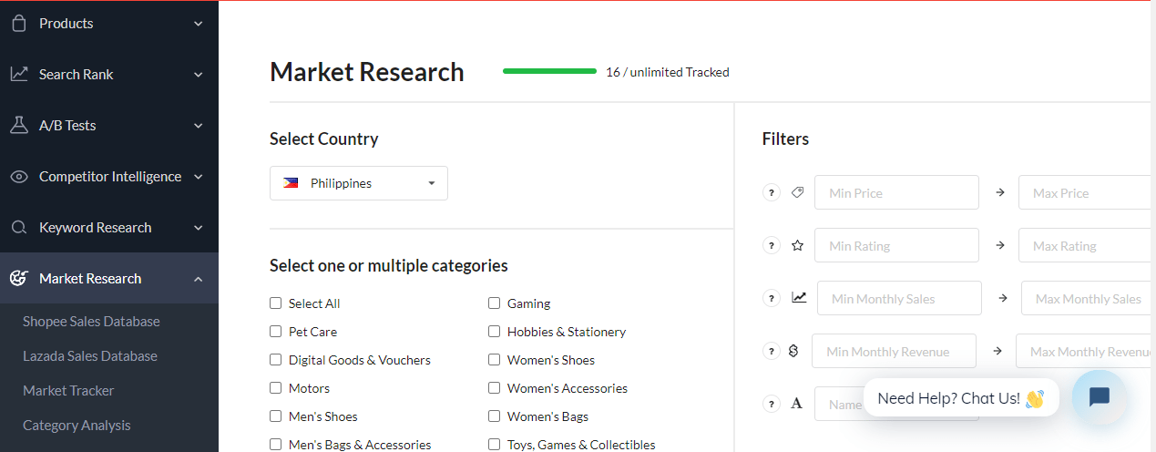 Keyword Research tool. 