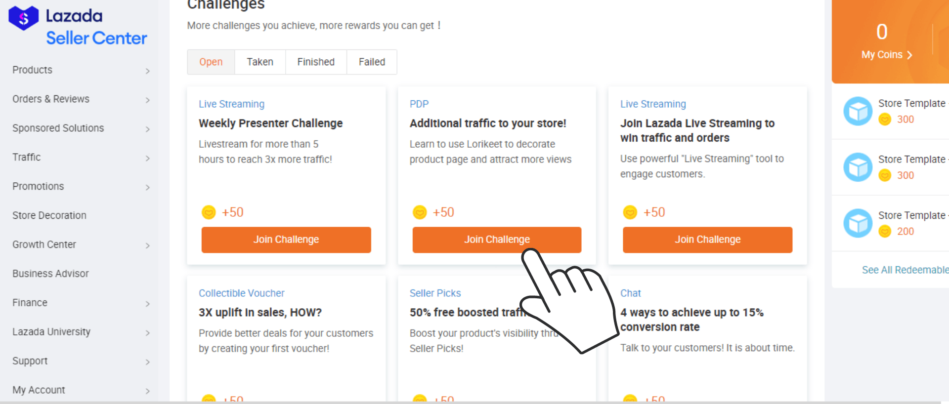 Lazada Seller Coins - คำแนะนำง่ายๆ