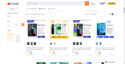 Lazada product category