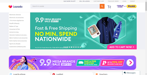 Lazada search bar